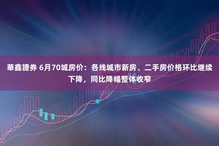華鑫證券 6月70城房价：各线城市新房、二手房价格环比继续下降，同比降幅整体收窄